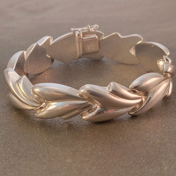 Milor Sterling Leaf Link Brac… - Picture 5 of 12
